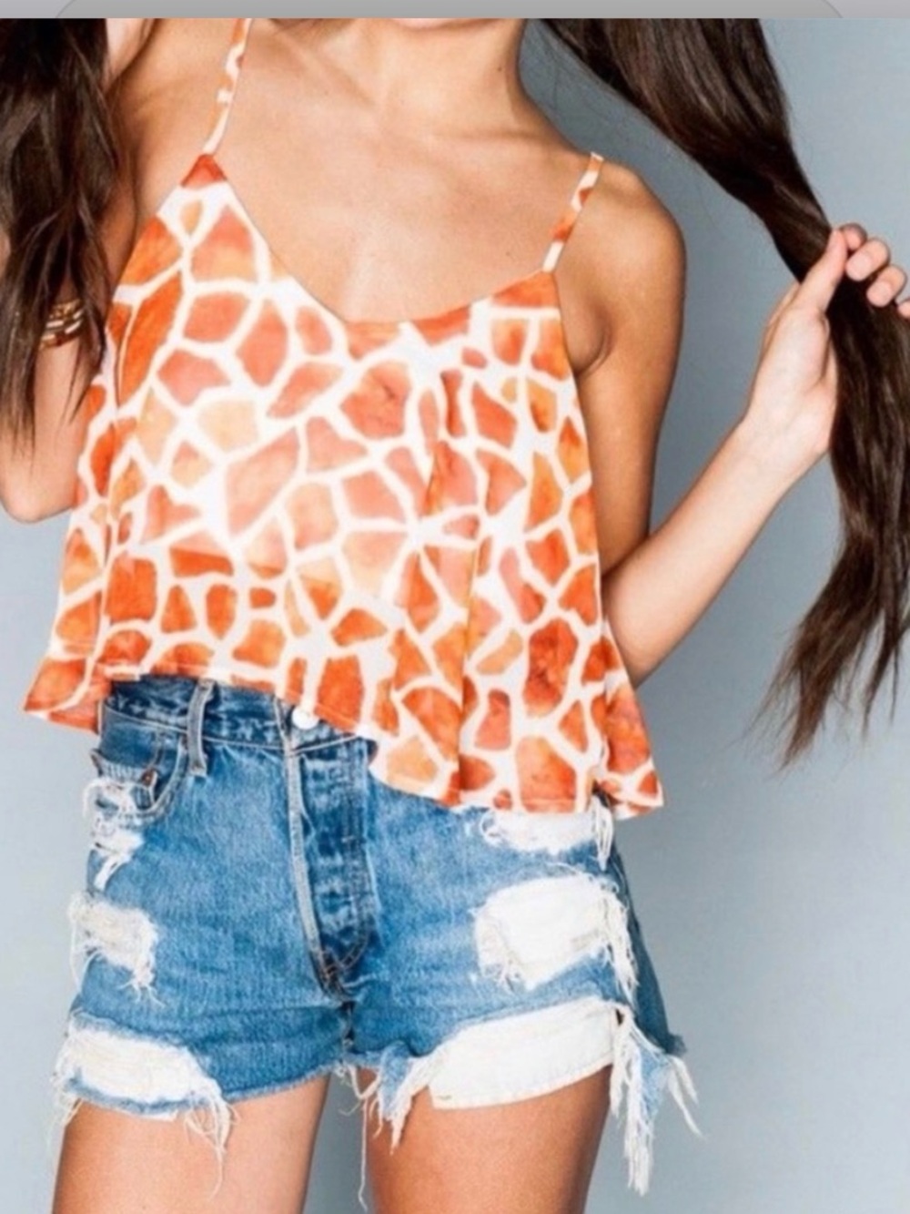 Show Me Your Mumu Giraffe Print Crop Top